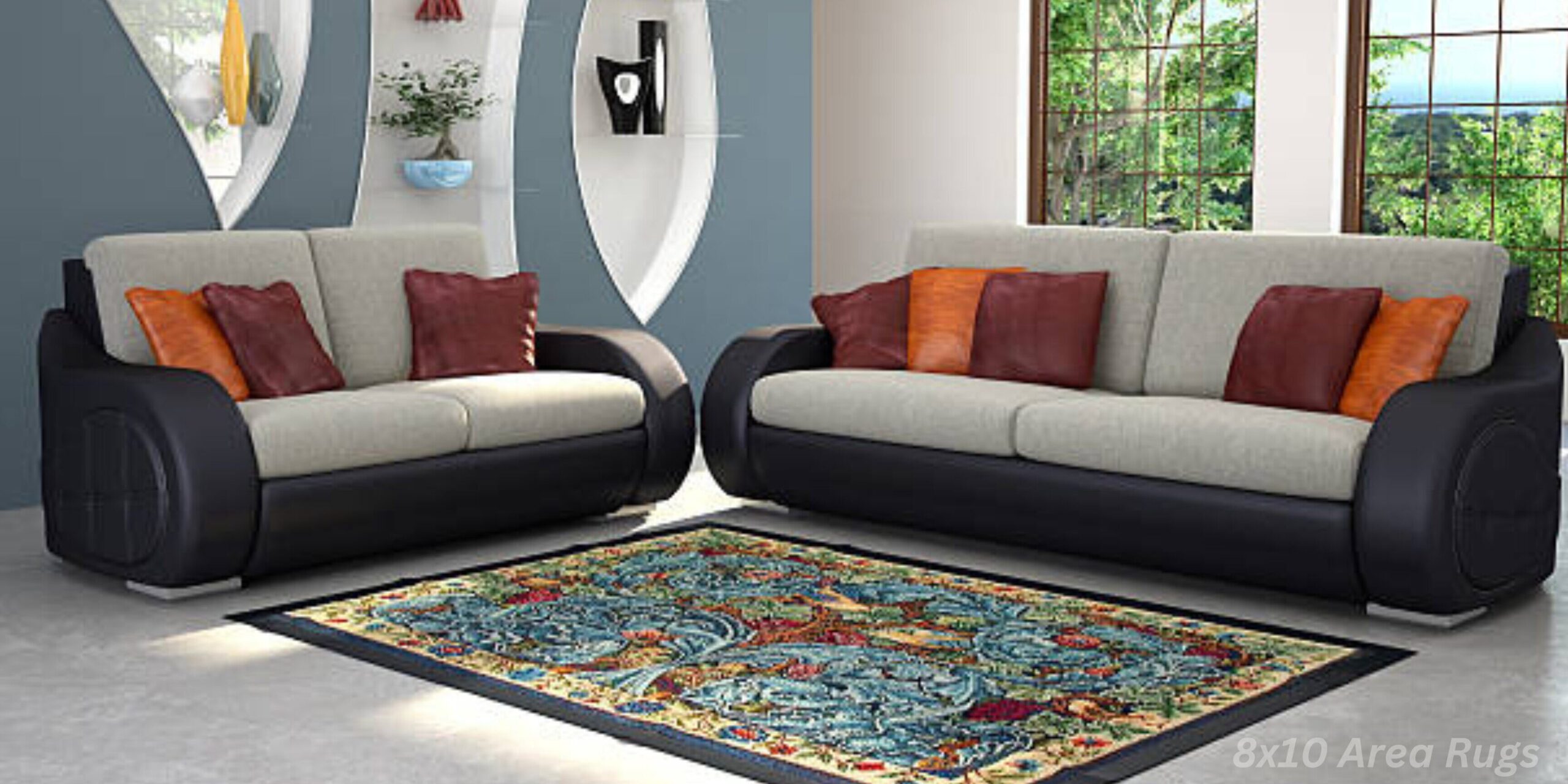 8×10 Area Rugs: Traditional, Modern, Shag, Natural Outdoor Fibers